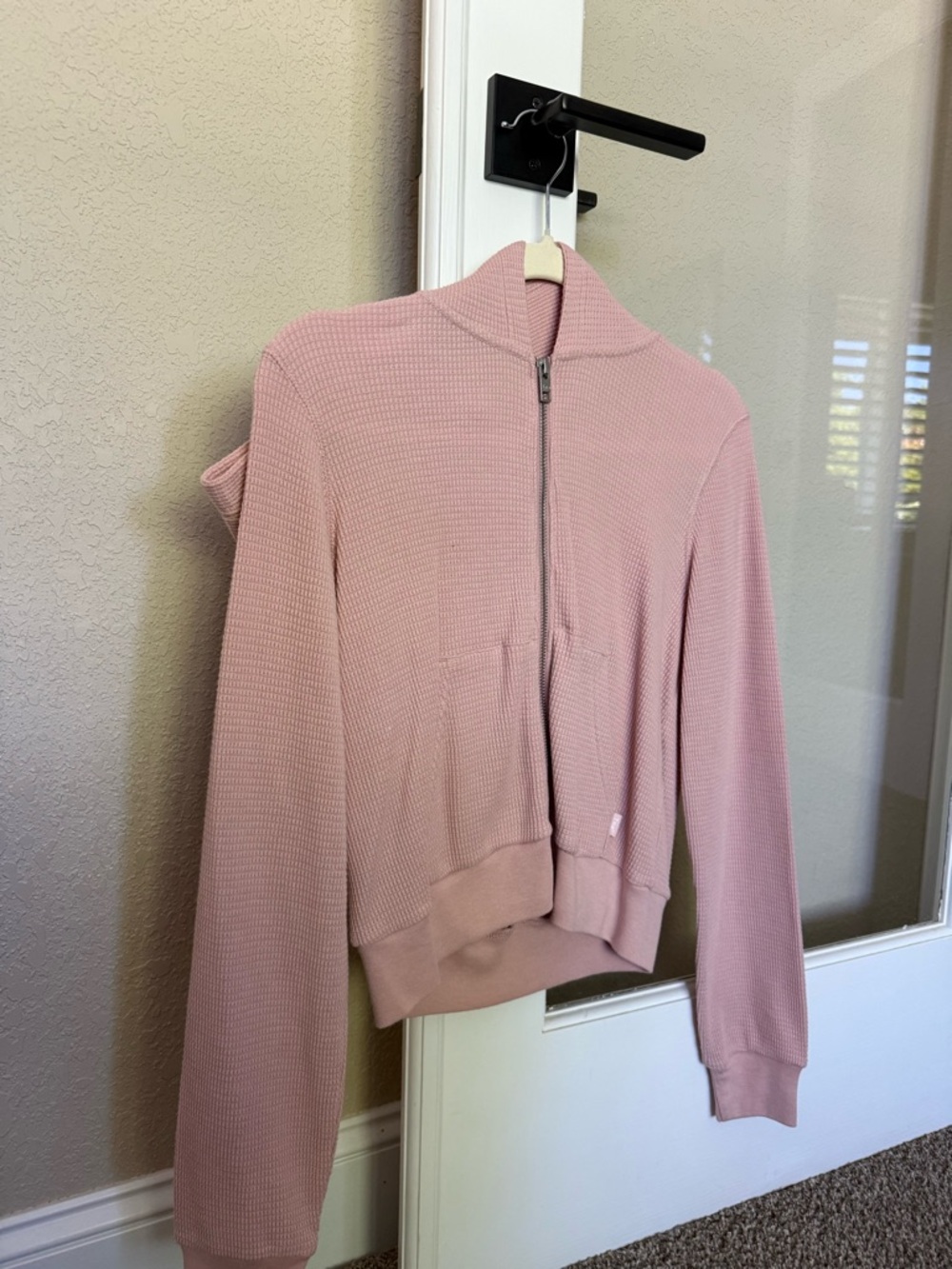NWOT [Size: S] Aritzia TNA Cropped Waffle Zip Hoodie